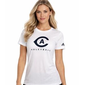 Adidas UC Davis Aggies‎ White Volleyball Clima Tech Tee Size M NWT